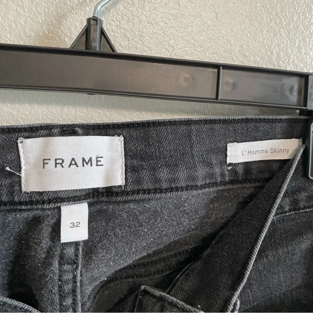 FRAME Faded Black L'Homme Skinny Jeans Size 32